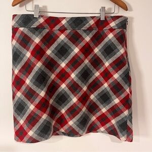 Loft plaid skirt size 12